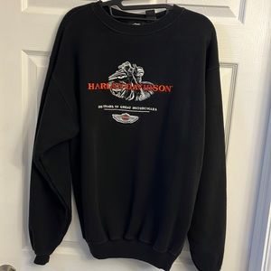 🔥Harley Davison 100th Anniversary sweatshirt-Blk w/100th Anniversary logo-Large